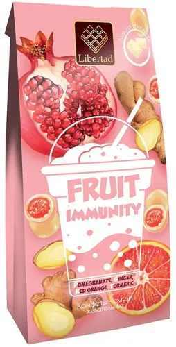 Жевательные_конфеты_FRUIT_IMMUNITY__Гранат__Имбирь__Красный_апельсин__Куркума___в_бел.шок_75г